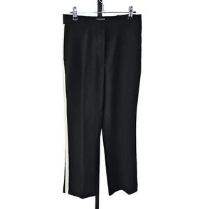 Aritzia Little Moon Womens High Waist Wide Leg Trousers Black Size 6 Side Stripe